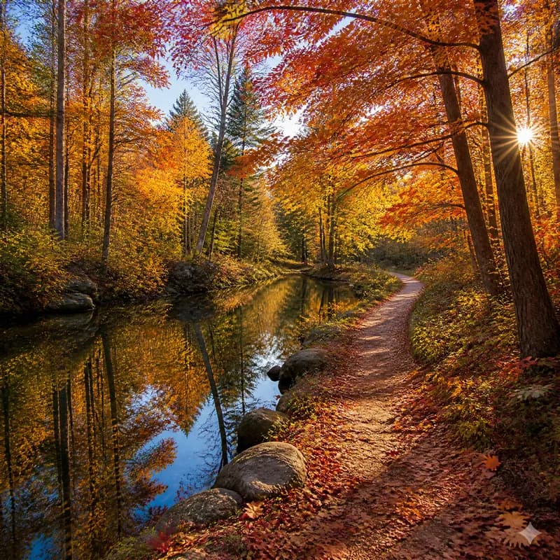 Autumn Trail Reflections