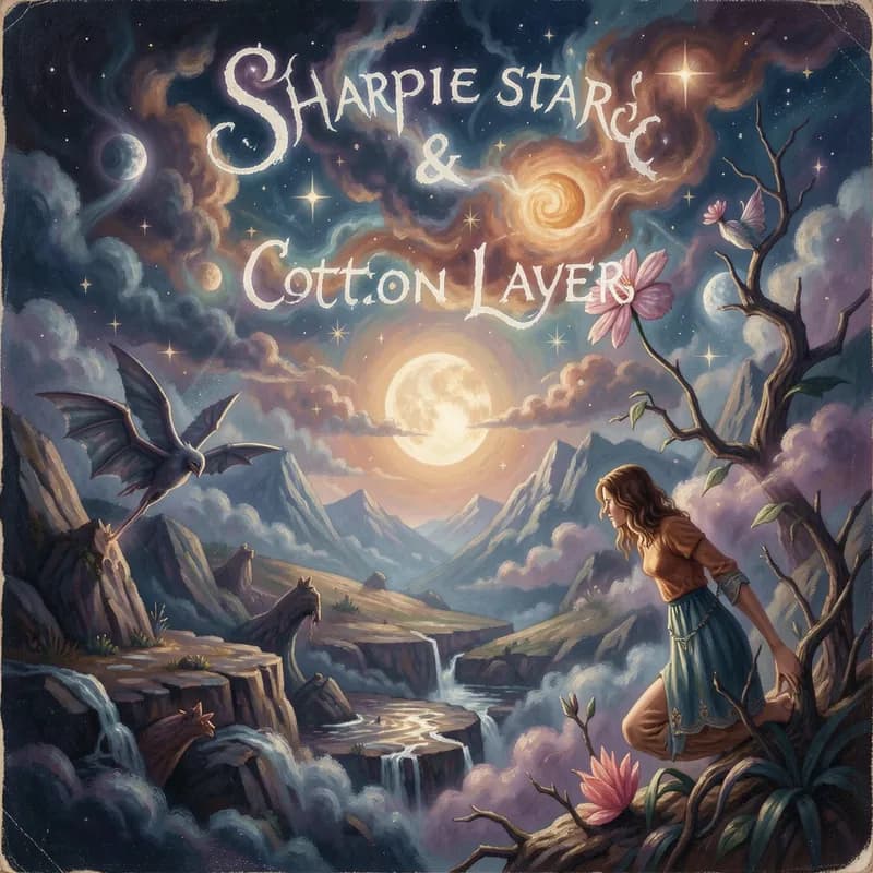 Sharpie Stars Cotton Layers