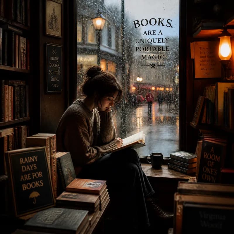 Bookstore Rain Reverie