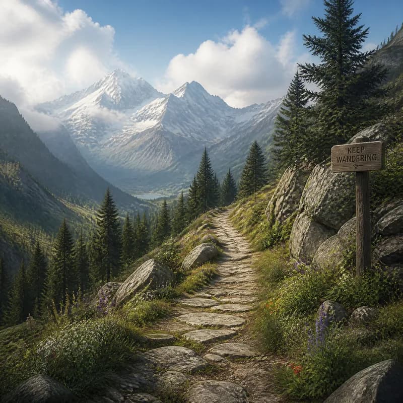 Wandering Mountain Path