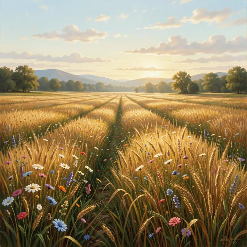 Afternoon Fields Blurring Past