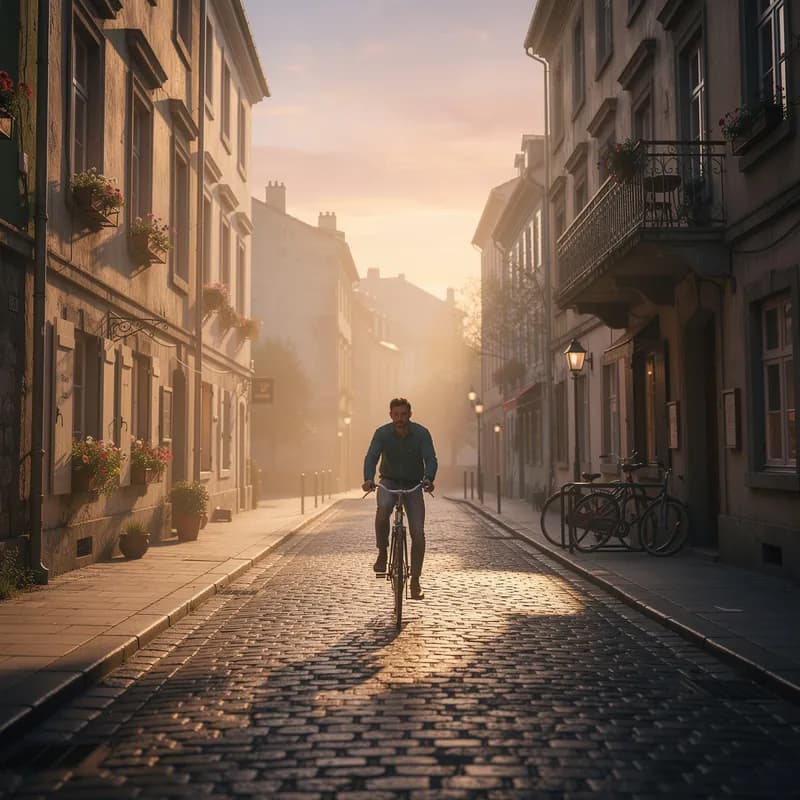 Cobblestone Morning Ride