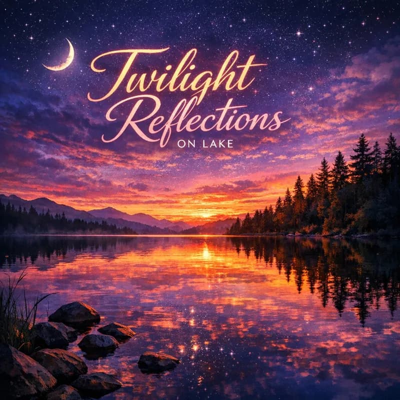 Twilight Reflections on Lake