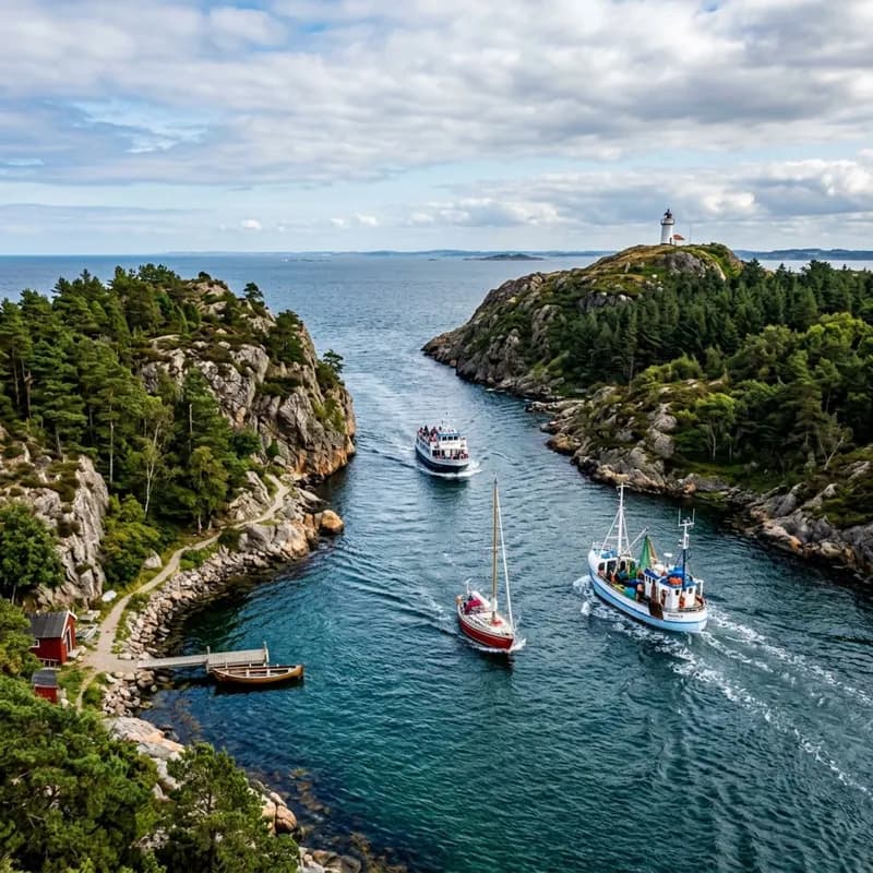 Mellem to øer