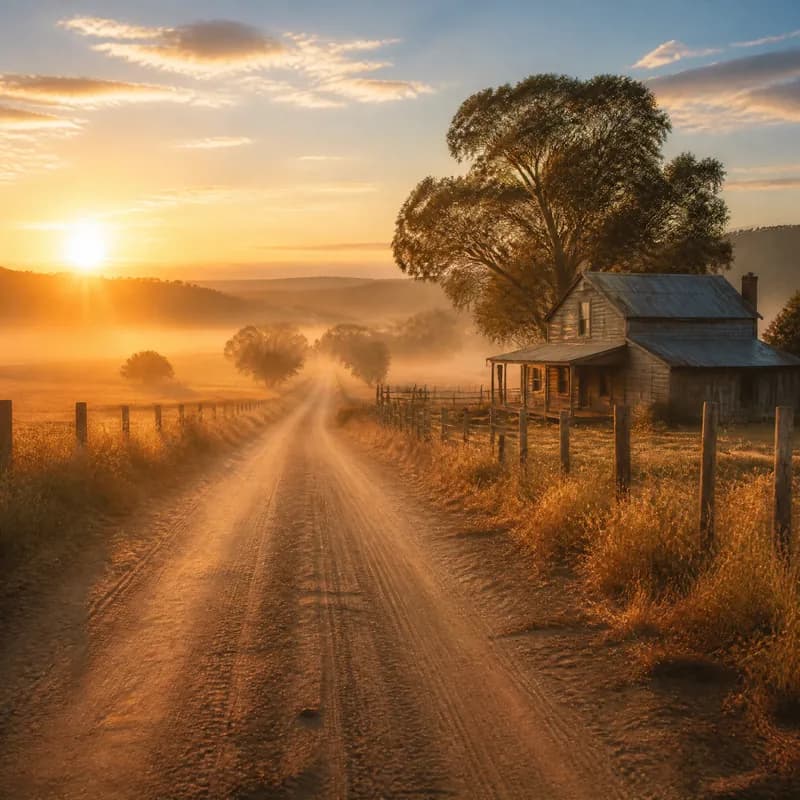 Dust Roads And Morning Light