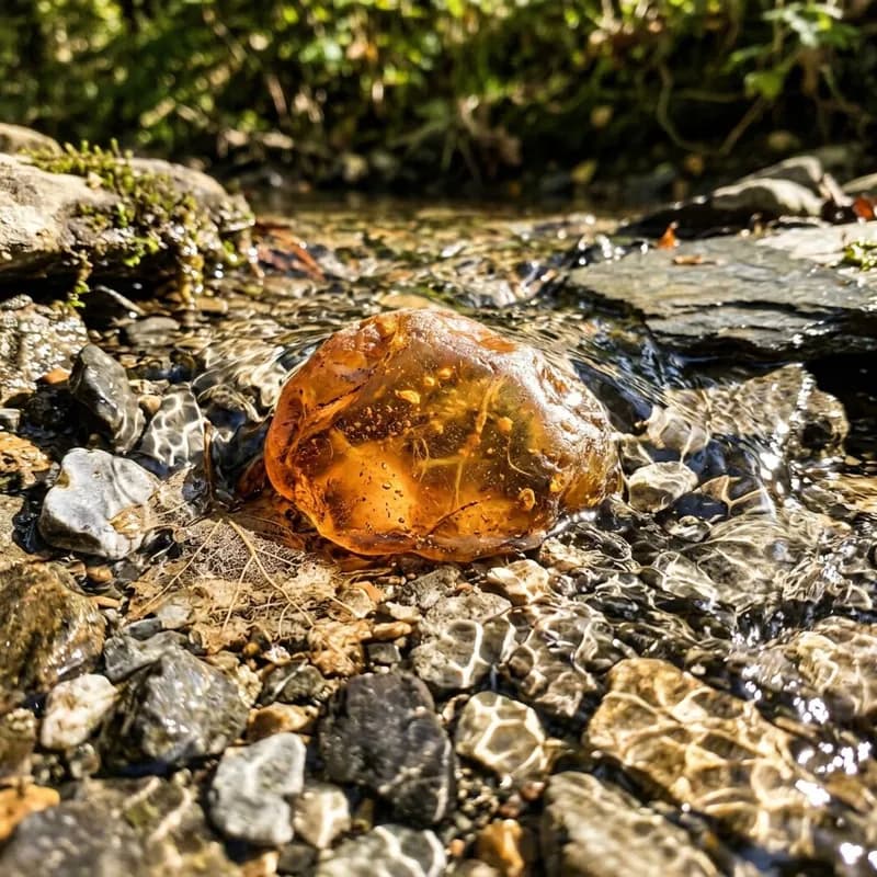 Sunlit Creek Bed Amber