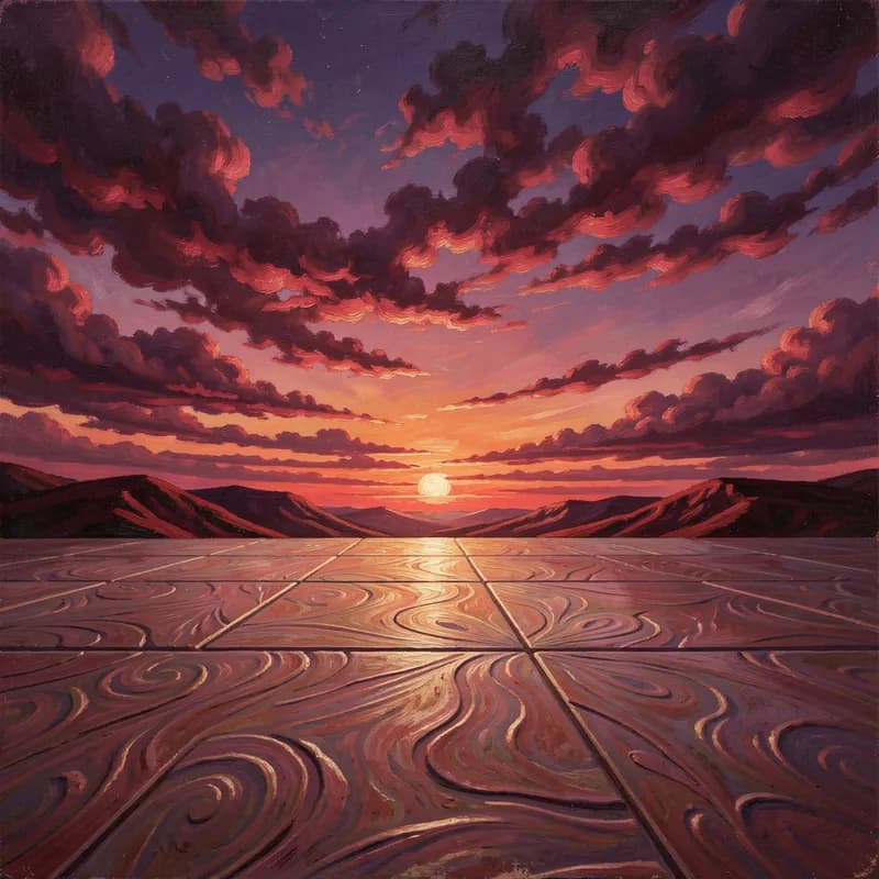 Buttered Linoleum Berry Sky