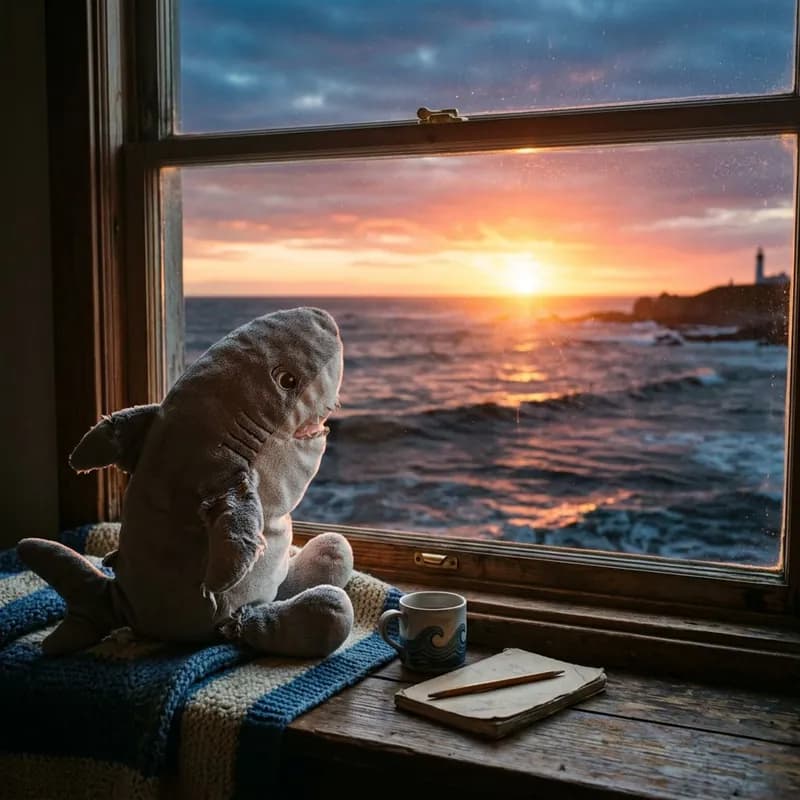 Stuffed Shark Sunrise