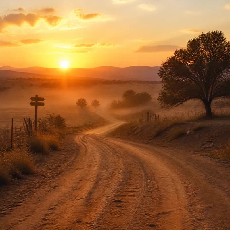 Dust Roadsat Dawn