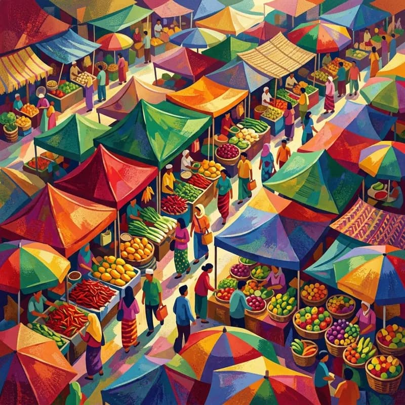 Rentak Warna di Pasar Tani
