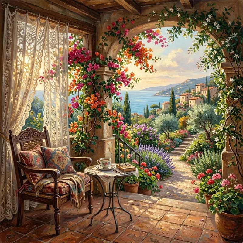 Veranda Sunlit Confidences