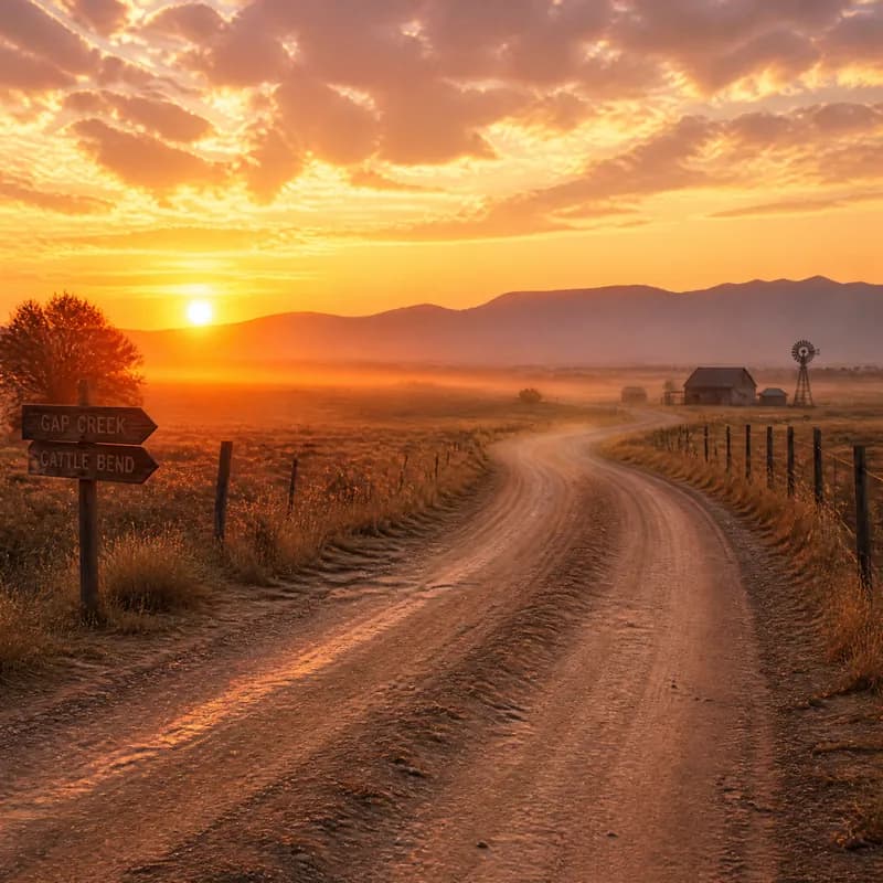 Dust Roadsat Dawn