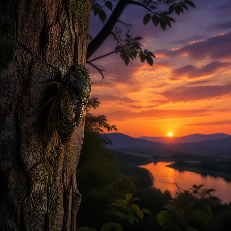Cicada Serenade at Dusk