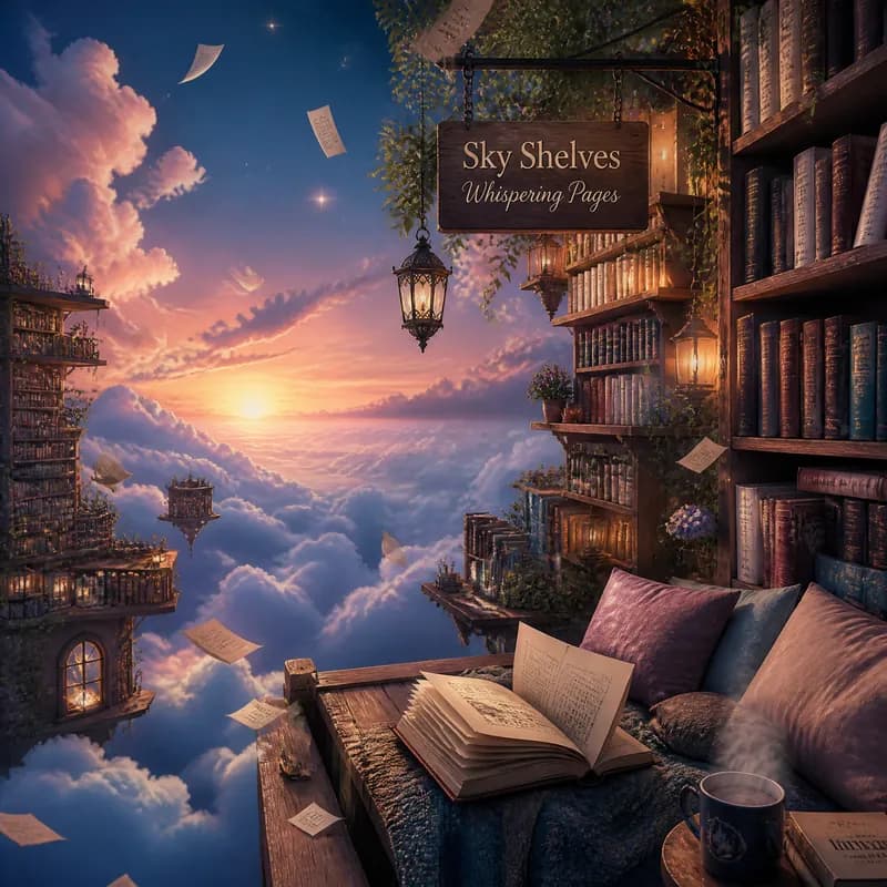 Sky Shelves Whispering Pages