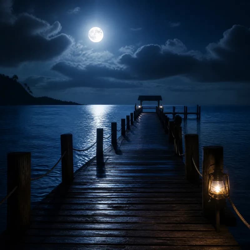 Moonlit Pier