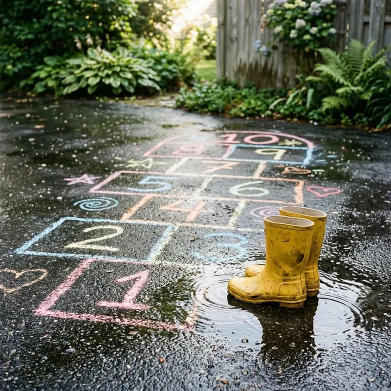 Rain Boot Hopscotch