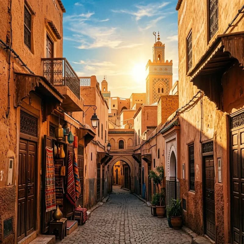 Sonne über der Medina