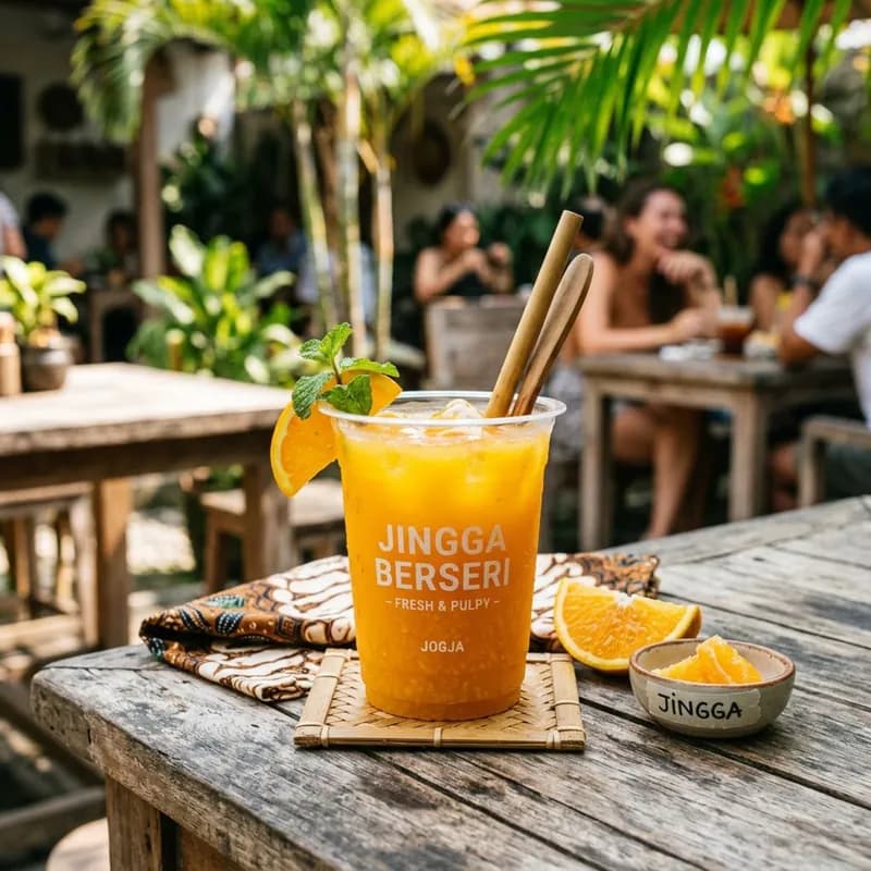 Jingga di Gelas Plastik