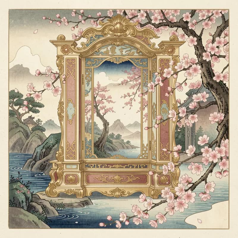 銀の鏡と桜の便り
