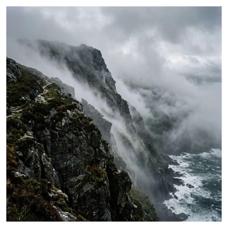 Cliffside Mist Unfurling
