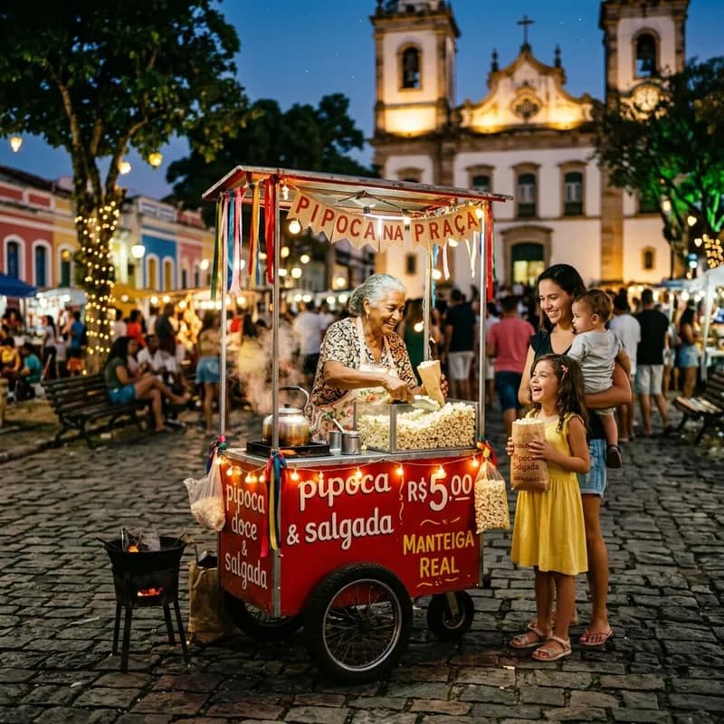 Pipoca na Praça