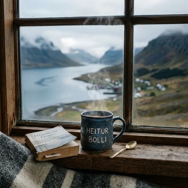 Heitur bolli, hljóður dagur