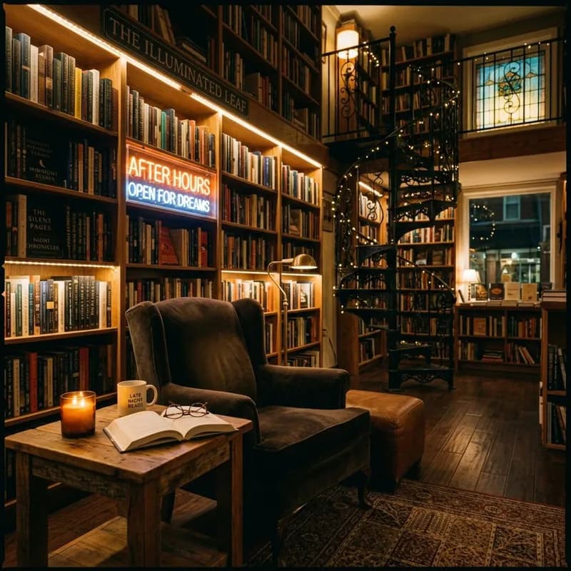 After-Hours Bookstore Glow