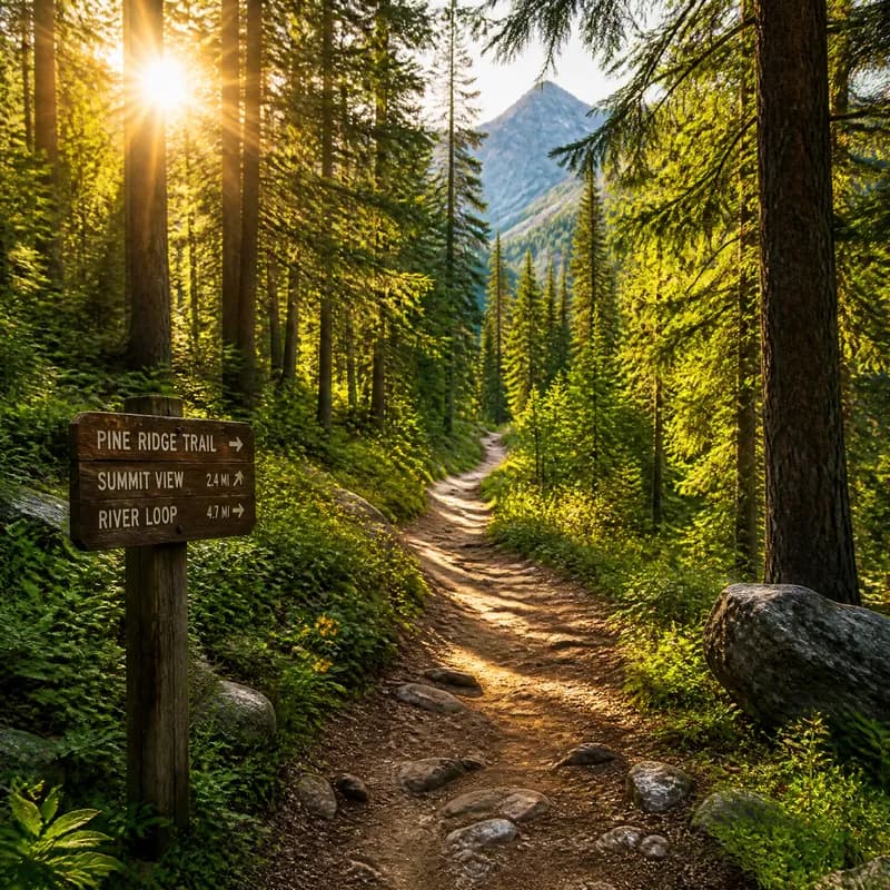 Sunlit Forest Trails